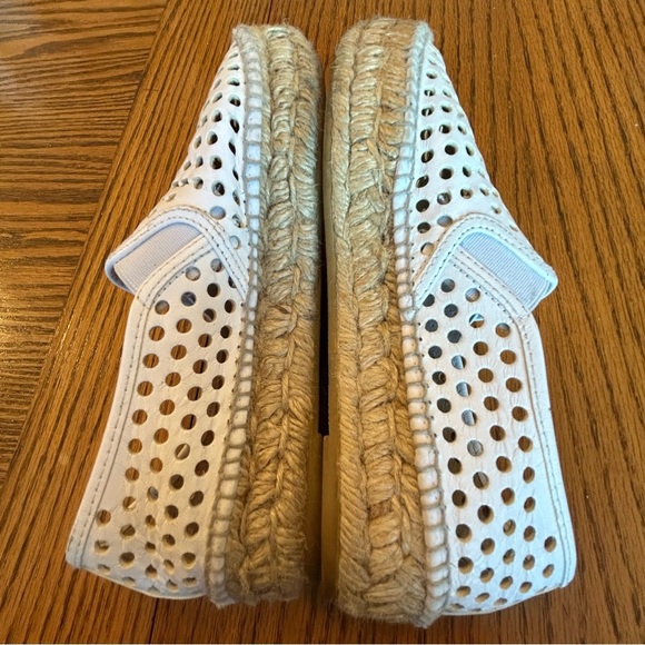 Loeffler Randall White Leather Die Cut Design Espadrilles Loafers Size 36 EU - Picture 3 of 9